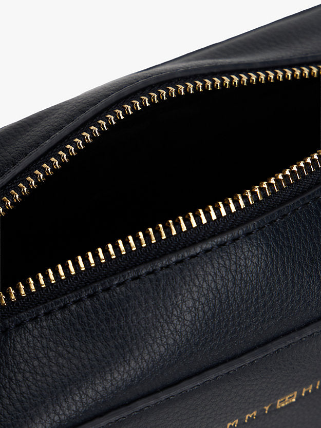 Metallic Logo Crossbody Camera Bag