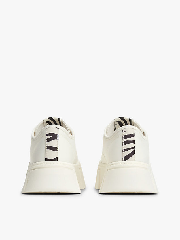 Zebra Print Logo Platform Cupsole Trainers