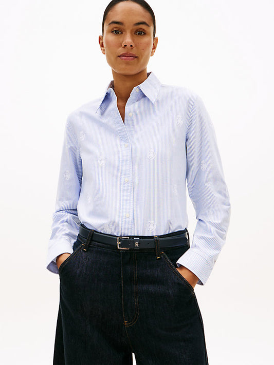 Relaxed Fit Crest Embroidery Oxford Shirt