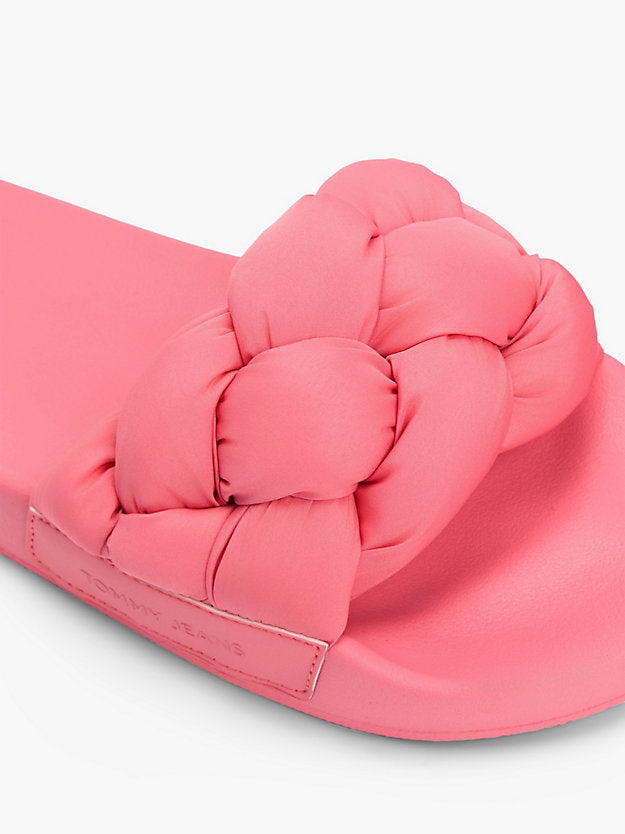 Embossed Braided Strap Slides