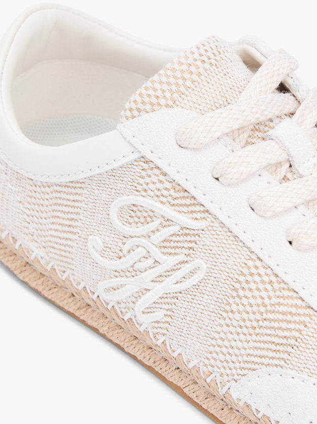 Woven Logo Embroidery Rope Trainers
