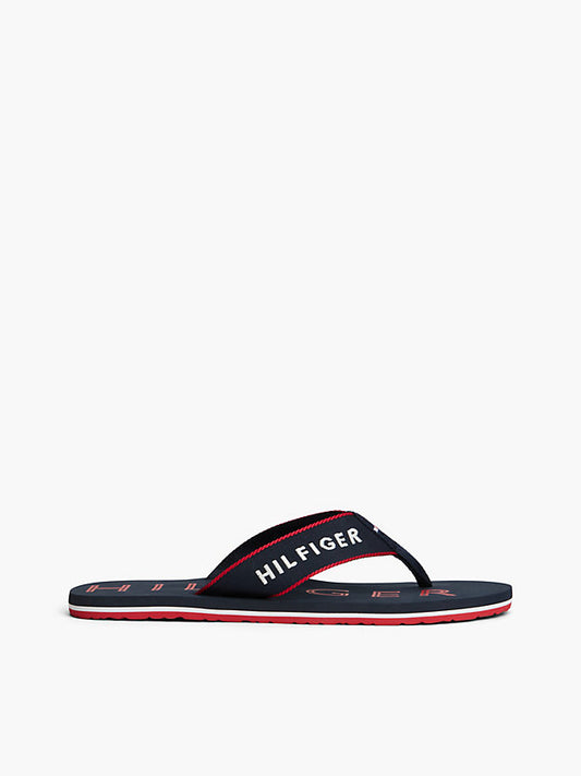 Logo Embroidery Webbing Strap Flip-Flops