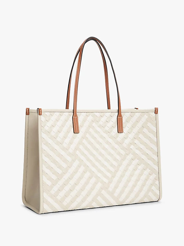 City Monogram Woven Tote Bag