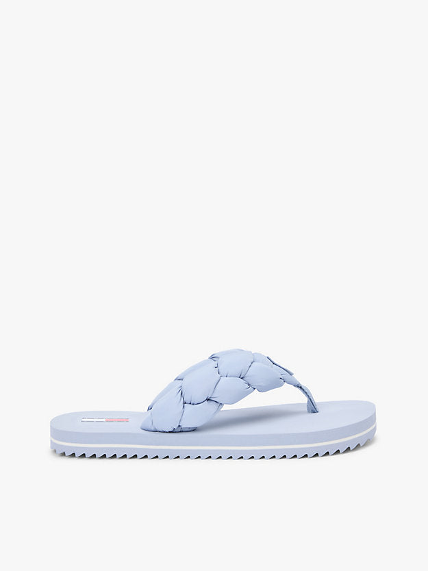 Braided Padded Strap Serrated Flip-Flops
