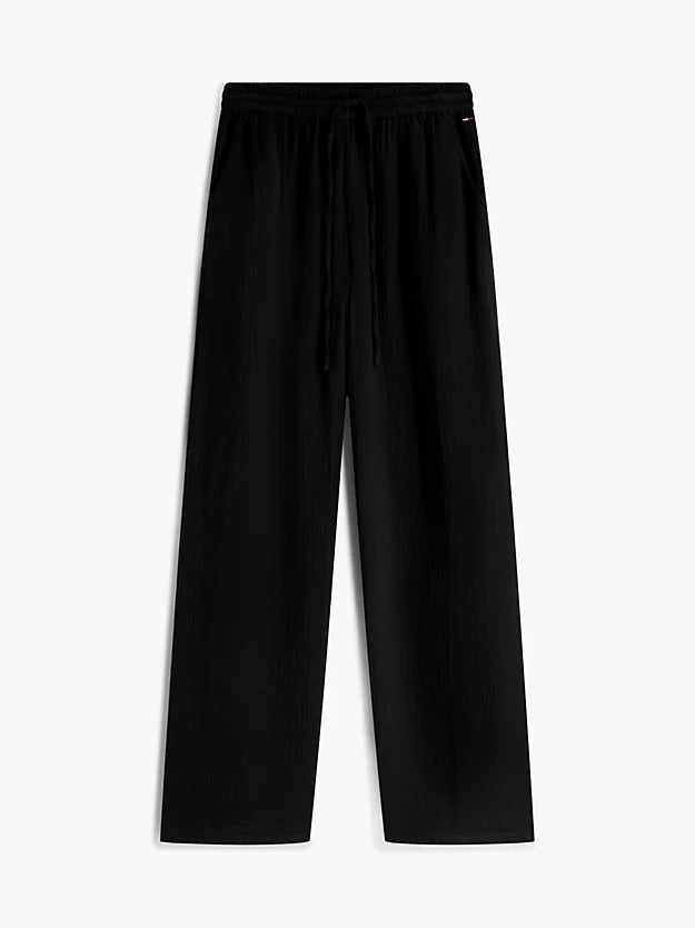 Crinkle Textured Loose Trousers