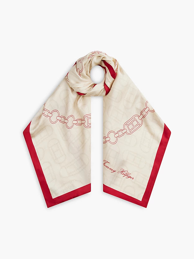 Woven Chain Pure Silk Scarf