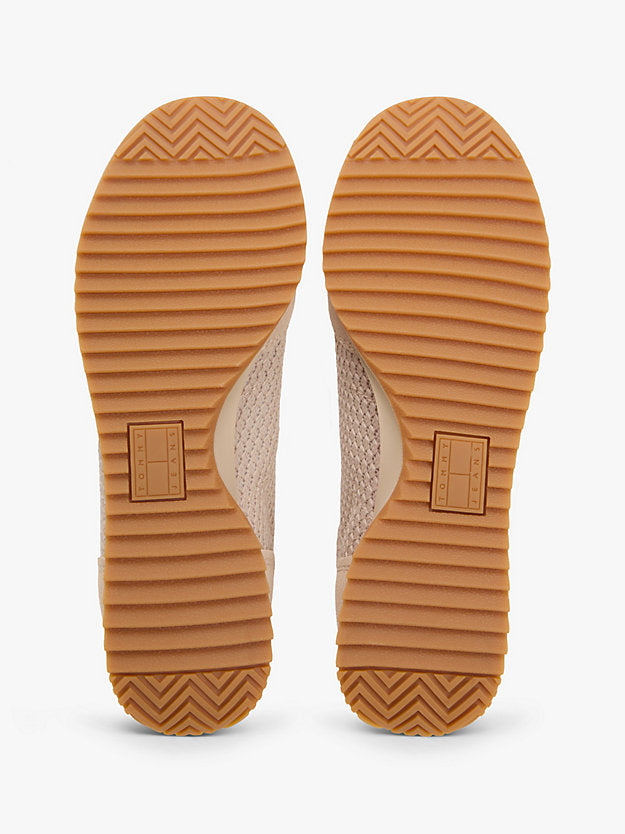 Low Profile Mixed Texture Knit Trainers