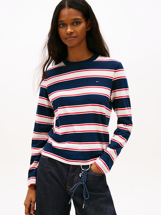 Flag Embroidery Jersey Long Sleeve T-Shirt