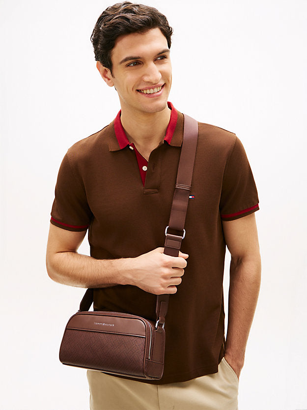 Embossed Flag Crossbody Camera Bag