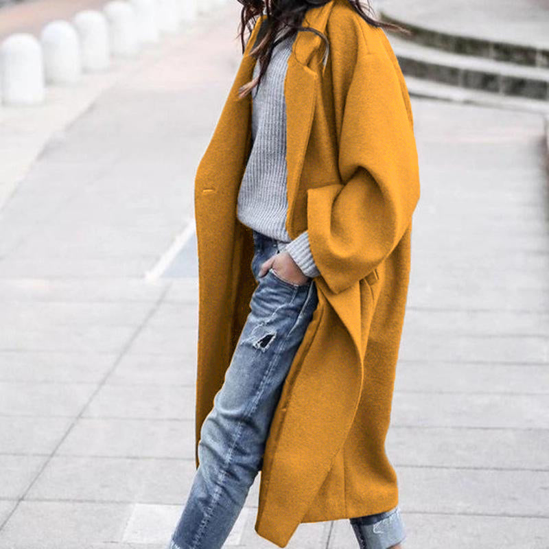 🔥Nur noch 36 Stück auf Lager – Oversize Retro Freizeit Windbreaker Einfarbig Warmer Mantel