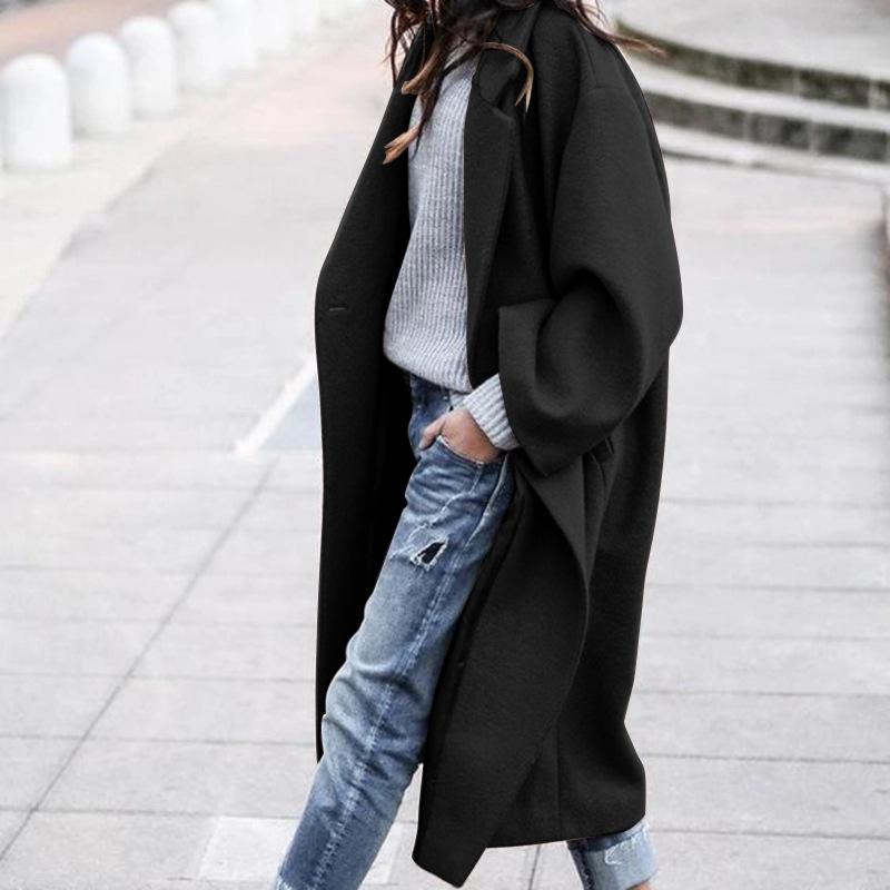 🔥Nur noch 36 Stück auf Lager – Oversize Retro Freizeit Windbreaker Einfarbig Warmer Mantel