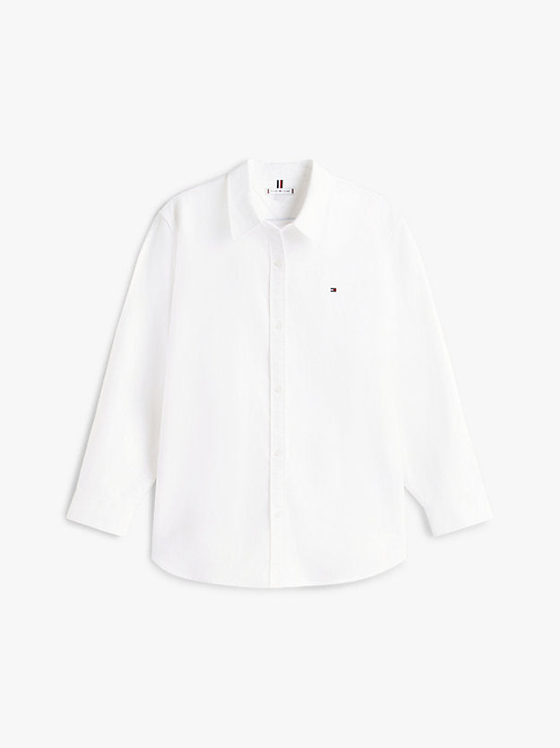 Curve Relaxed Fit Flag Embroidery Oxford Shirt