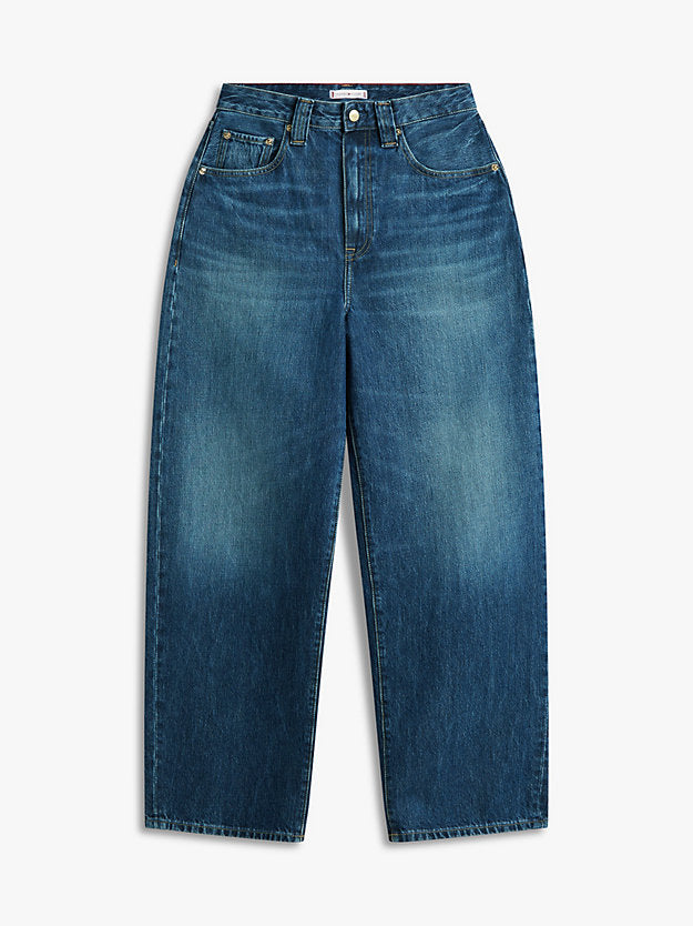 Mid Rise Tapered Barrel Leg Jeans