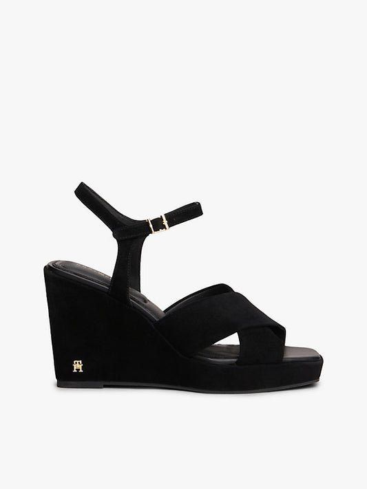 Suede High Wedge Heel Sandals