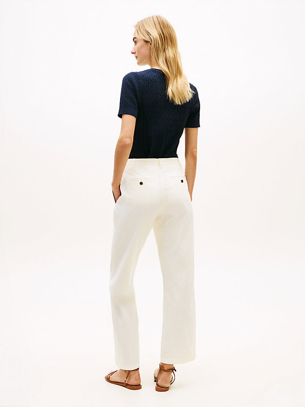 Washed Slim Straight Leg Chinos