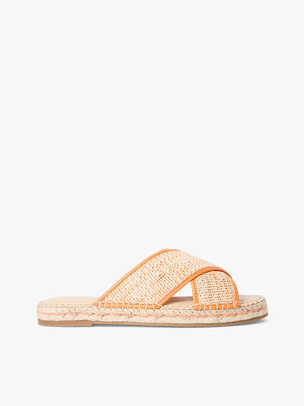 Raffia Monogram Espadrille Mules