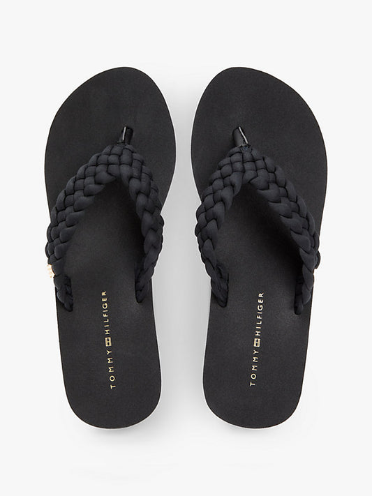 Braided Strap Wedge Flip-Flops
