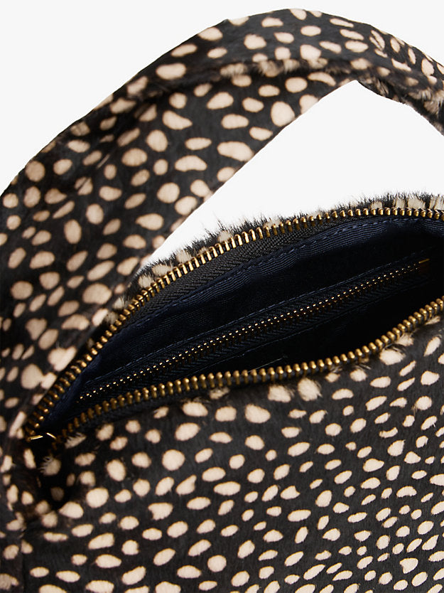 Leather Deer Print City Bag