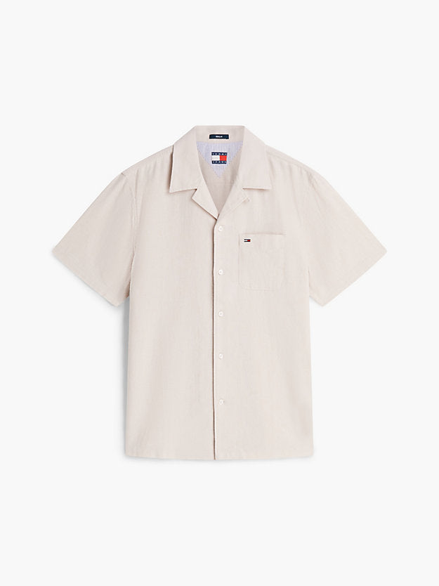 Regular Fit Linen Blend Short Sleeve Shirt