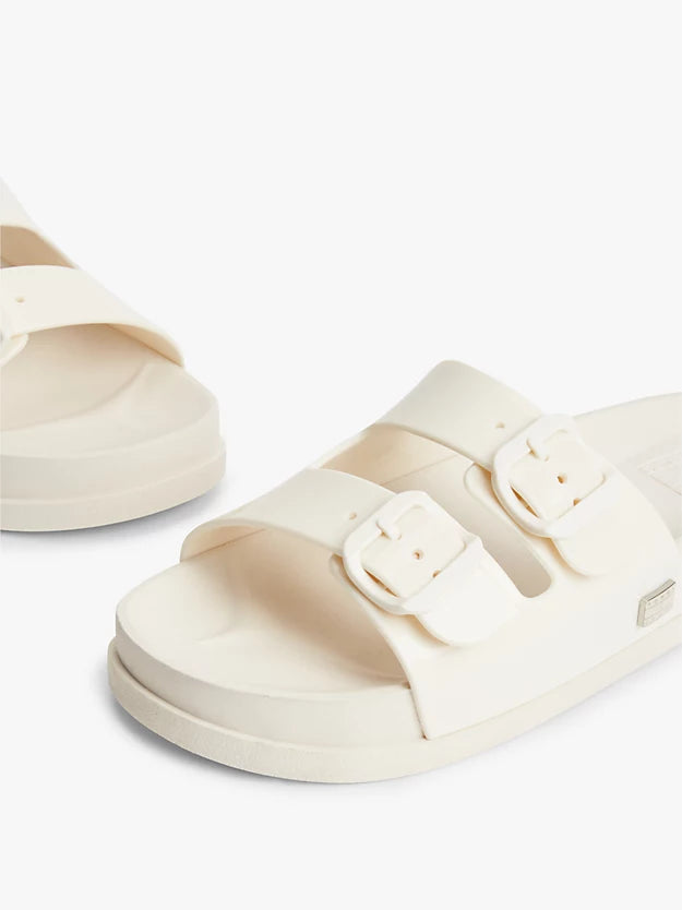 Double Buckle Strap Jelly Slides